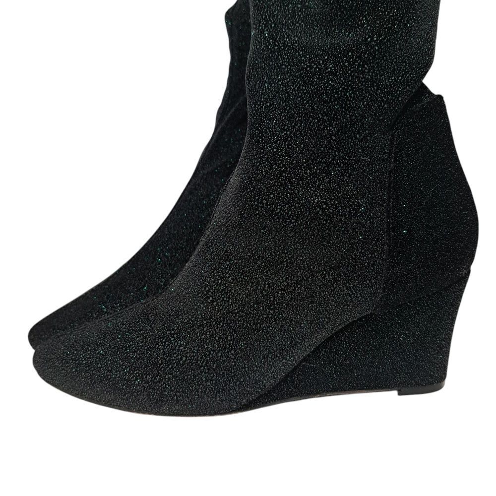 Free People Seville Slouchy Glam Wedge Boots Size 41 Black Multi - Picture 7 of 17
